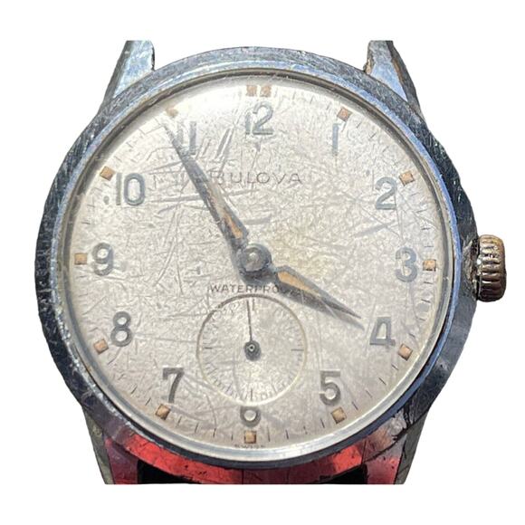 Vintage 1960s Bulova Watch Manual Wind Mechanical Shock Water Anti Magnetic Runs - Picture 1 of 11